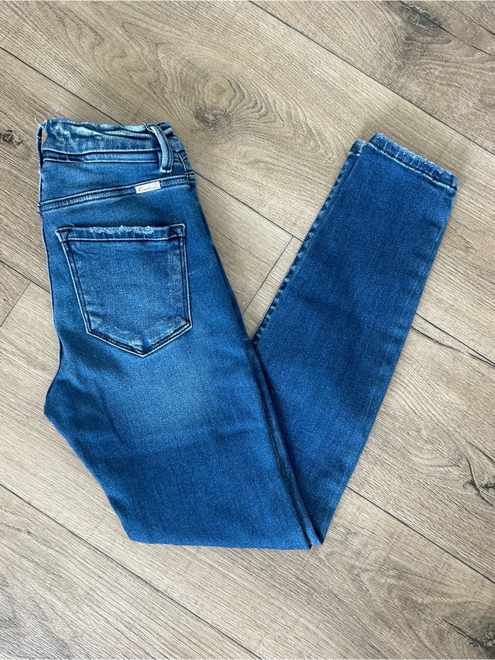 KanCan Dark Blue Skinny Jeans with Subtle Fade